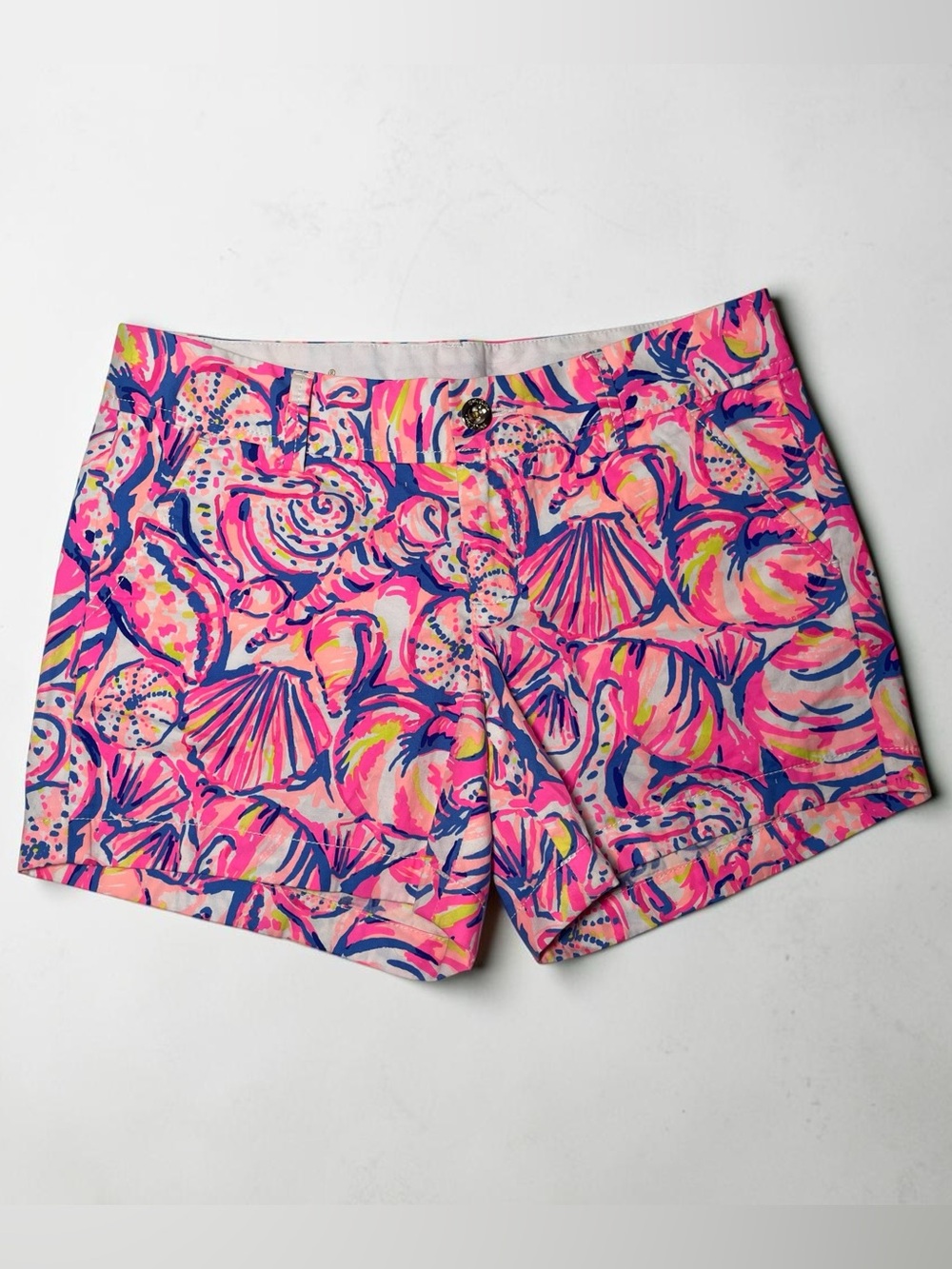 Lilly Pulitzer Size 4 Callahan Shorts Hot Pink Shells Shorts